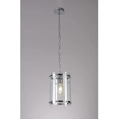 Midhurst Pendant, 1 Light E27, Polished Chrome