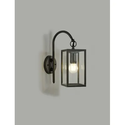 Hounslow Downward Wall Lamp, 1 x E27, IP54, Graphite Black, 2yrs Warranty