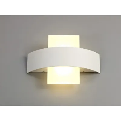 Newbury Up And Downward Lighting Wall Lamp, 2 x 5W LED, 3000K, 850lm, IP54, Sand White, 3yrs Warranty