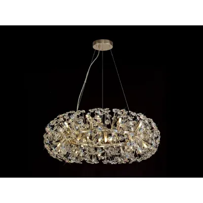 Camden Pendant 80cm Ring 20 Light G9 French Gold Crystal