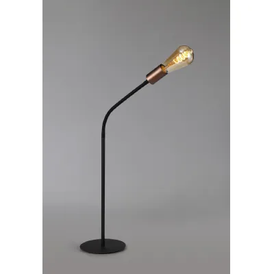 Andover Flexible Table Lamp, 1 Light E27, Satin Black Brushed Copper