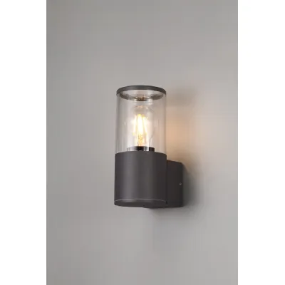 Ruislip Wall Lamp 1 x E27, IP54, Anthracite Clear, 2yrs Warranty