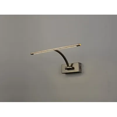Horam Small 1 Arm Wall Lamp Picture Light, 1 x 6W LED, 3000K, 470lm, Bronze, 3yrs Warranty