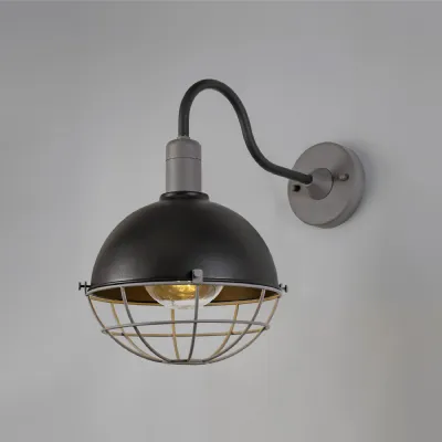 Camberley Wall Lamp, 1 Light E27, IP65, Matt Black Grey, 2yrs Warranty