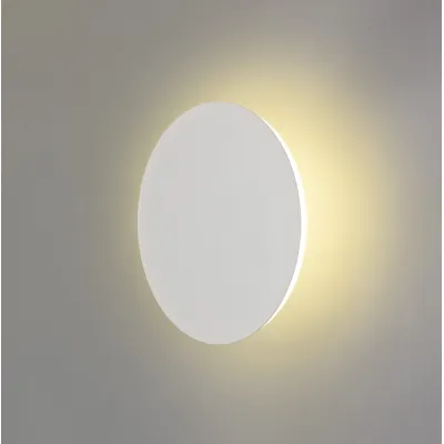 Edgware Magnetic Base Wall Lamp, 12W LED 3000K 498lm, 20 19cm Round Centre, Sand White Acrylic Frosted Diffuser