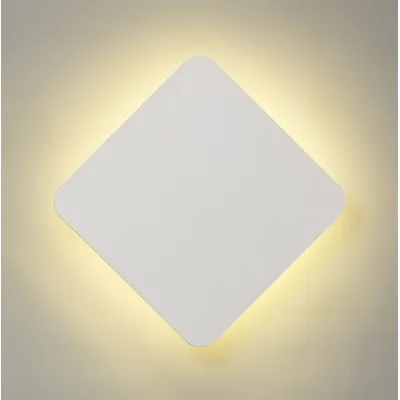 Edgware Magnetic Base Wall Lamp, 12W LED 3000K 498lm, 20 19cm Diamond Centre, Sand White Acrylic Frosted Diffuser