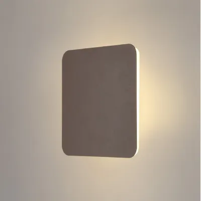 Edgware Magnetic Base Wall Lamp, 12W LED 3000K 498lm, 20 19cm Square Centre, Coffee Acrylic Frosted Diffuser
