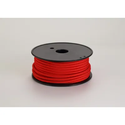 Knightsbridge 25m Roll Red Braided 2 Core 0.75mm Cable VDE Approved