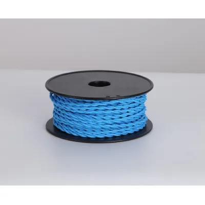 Knightsbridge 25m Roll Blue Braided Twisted 2 Core 0.75mm Cable VDE Approved