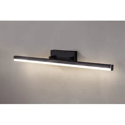 Dorset Wall Lamp Large Adjustable, 1 x 18W LED, 4000K, 1784lm, IP44, Sand Black, 3yrs Warranty