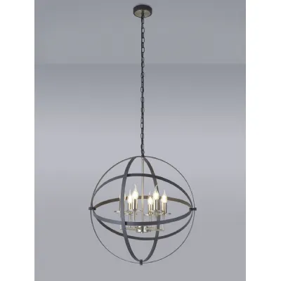 Watford Pendant, 6 x E14, Anthracite Satin Nickel