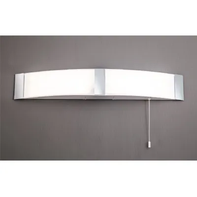 Rochford Bathroom Wall Lamp c w Shaver Socket And Pull Switch, 1 x 10W LED, 4000K, 900lm, IP44, Polished Chrome, 3yrs Warranty