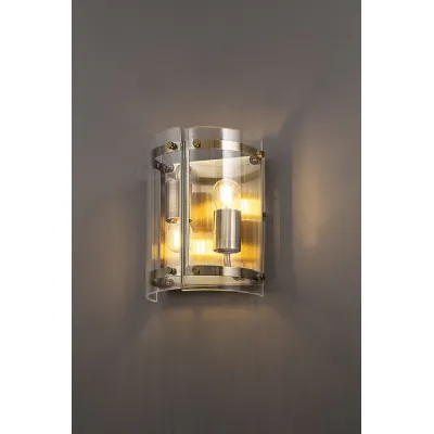 Midhurst Wall Light, 2 Light E27, Antique Brass