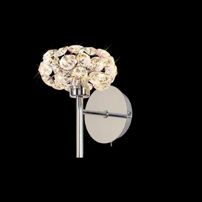 Camden 1 Light G9 Switched Wall Lamp With Polished Chrome And Crystal Shade