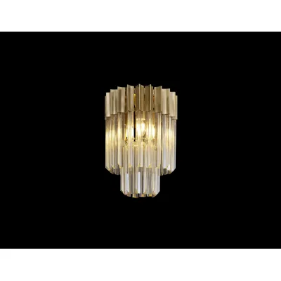 Brass Cognac 30cm 3 Light E14 Round Sculpted Glass Pendant