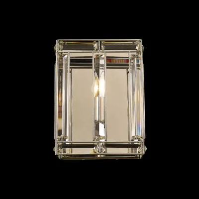 Woolwich Square Wall Light, 1 Light E14, Polished Nickel