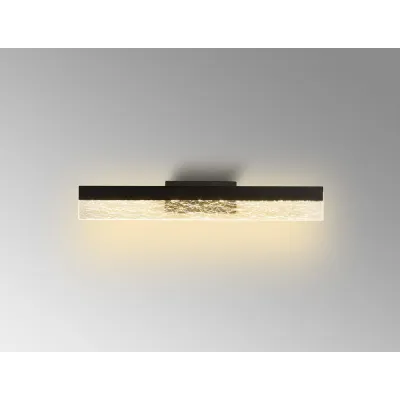 Southampton Wall Lamp, 8W LED, 3000K, 600lm, IP44, Sand Black, 3yrs Warranty