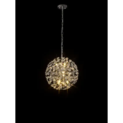 Camden Pendant 40cm Sphere 9 Light G9 Polished Chrome Crystal