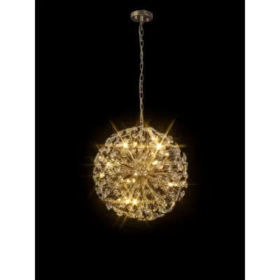 Camden Pendant 50cm Sphere 12 Light G9 French Gold Crystal