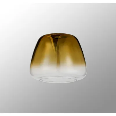 Epsom 28cm Trapezium Glass (H), Gold Fade Clear
