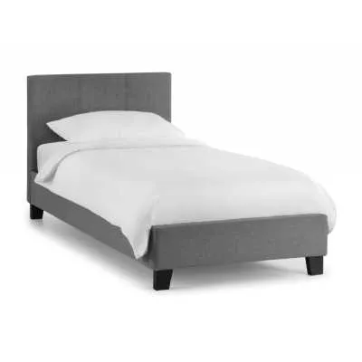Rialto Light Grey Linen Bed 90cm
