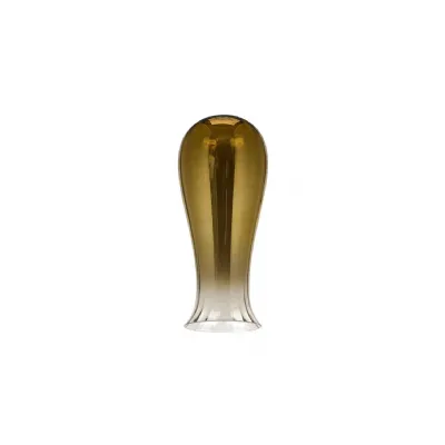 Harlan Vase 15 x 35cm Glass Shade (B), Gold Fade (Hole With Flat Edge) (6LT)