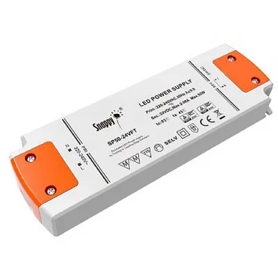 SP, 50W, Constant Voltage Triac Dimmable PC LED Driver, 24VDC, 2.08A, Pf>0.9, TC:+85?, TA:45?, IP20, Effi>85 Percent, Screw Connection, 3yrs Warranty