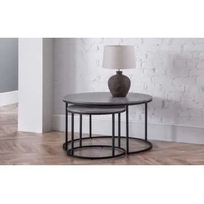 STATEN ROUND NESTING SIDE TABLES
