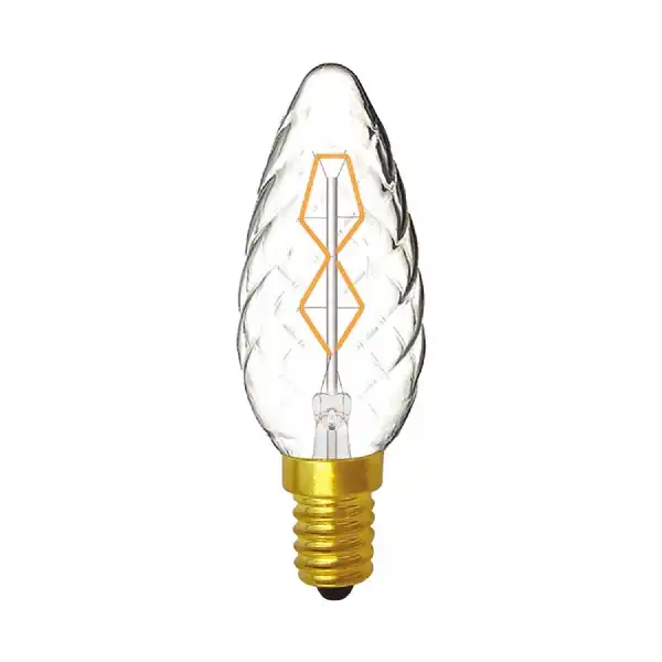 Rustica Candle Twisted S E14 Clear 40W (100 10)