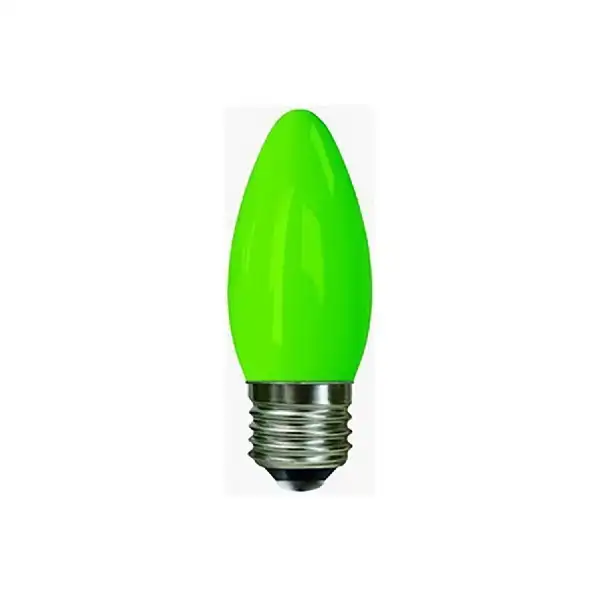 Decorative Multi LED Candle E27 0.3W Green (10 10)