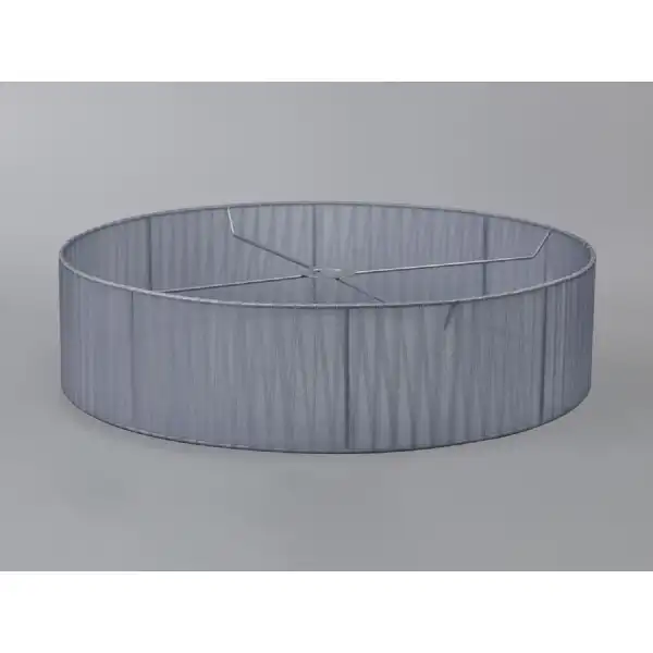 Serena Round Cylinder, 600 x 150mm Organza Shade, Grey
