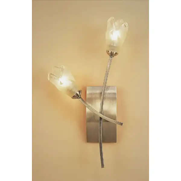 Pietra Wall Lamp Switched 2 Light G9, Antique Brass