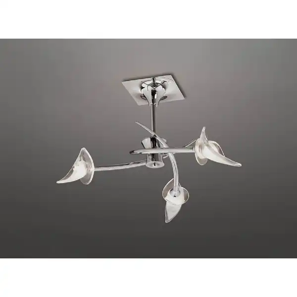 Flavia Semi Flush Round 3 Light G9, Polished Chrome