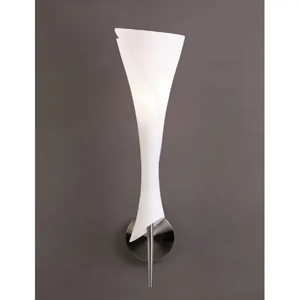 Zack Wall Lamp 1 Light E14, Satin Nickel