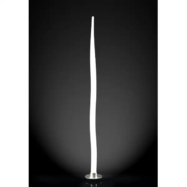 Estalacta Floor Lamp 1 Light GU10 Indoor Outdoor IP44, Silver Opal White