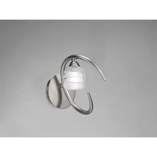 Loop Wall Lamp Switched 1 Light G9 ECO, Satin Nickel