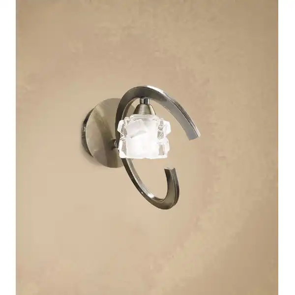 Ice Wall Lamp 1 Light G9 Antique Brass