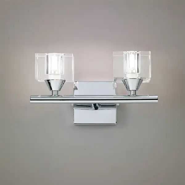 (0004 030) Cuadrax Wall Lamp Switched 2 Light G9, Polished Chrome