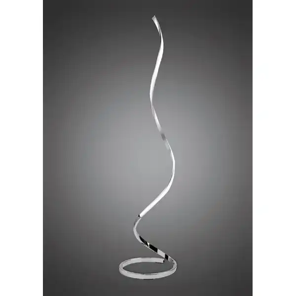 Nur Floor Lamp 20W LED 3000K, 1800lm, Dimmable, Silver Frosted Acrylic Polished Chrome, 3yrs Warranty