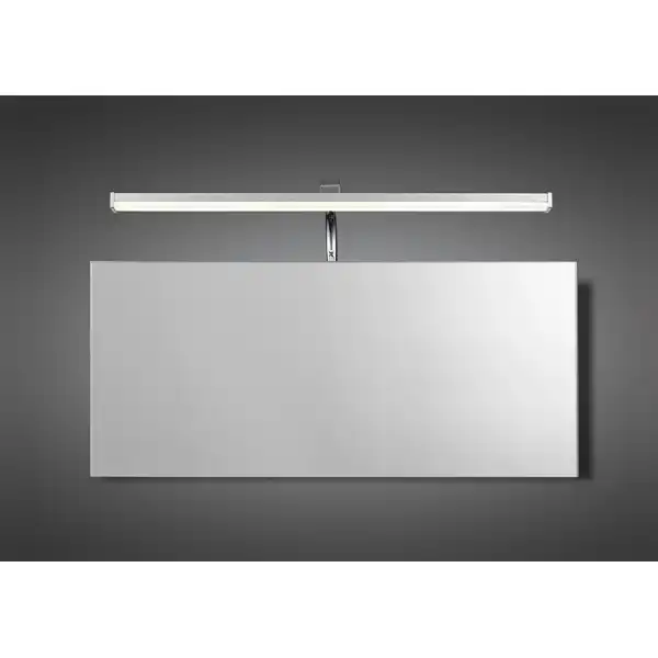 Sisley Wall Lamp 7W LED Chrome IP44 4000K, 420lm, Silver Frosted Acrylic Polished Chrome, 3yrs Warranty