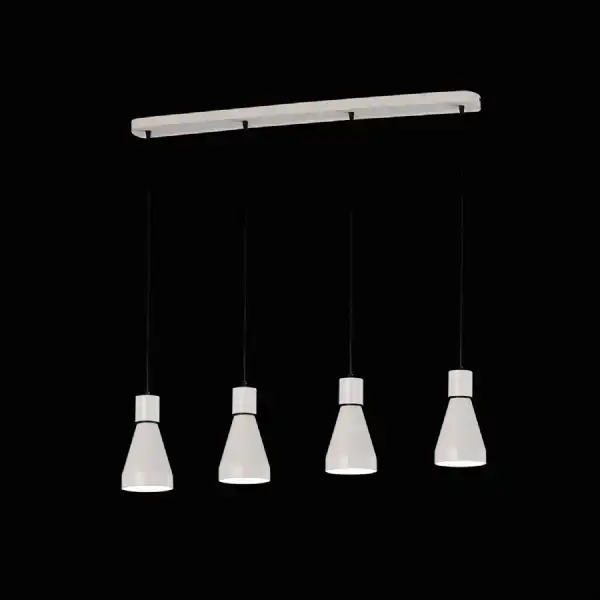 Kos Linear Pendant 4L 4 x E27 Max 40W, White Black