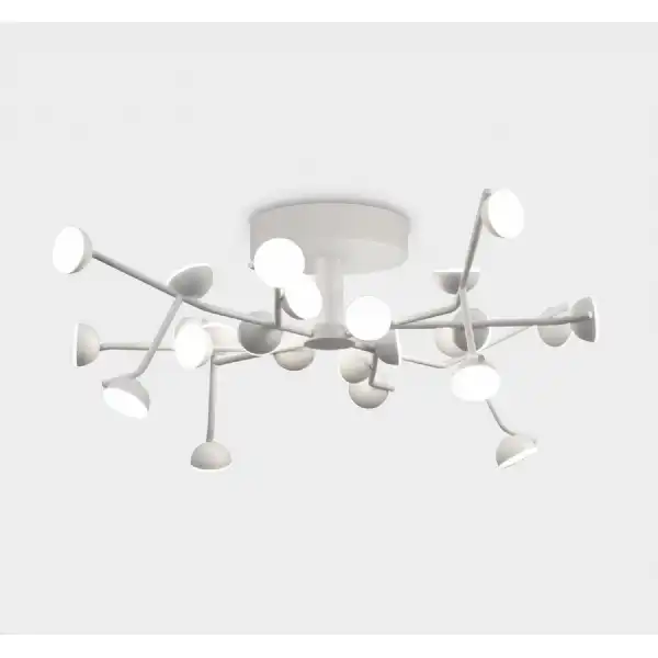 Adn 24 Light Ceiling, Round 65.8cm, 72W LED, 3000K, 3960lm, White, 3yrs Warranty