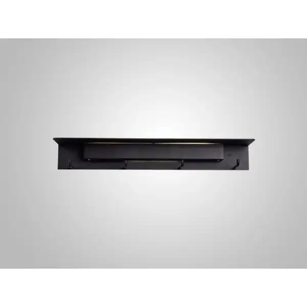 Fuerteventura Wall Lamp Coat Rack, 9W LED, 3000K, 600lm, Matt Black, 3yrs Warranty