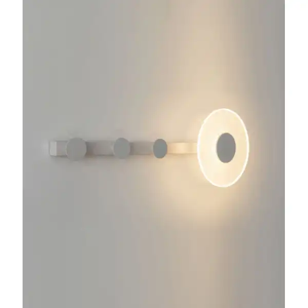 Venus Wall Lamp Coat Rack, 6W LED, 3000K, 490lm, White, 3yrs Warranty