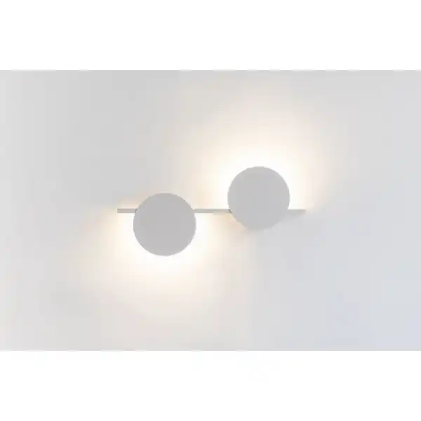 Eris 2 Light Wall Lamp, 16W LED, 3000K, 1280lm, White, 3yrs Warranty