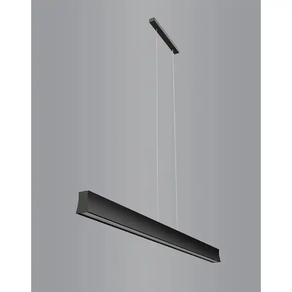 Hanok Linear Pendant 110deg, 38W LED, 3000K, 2850lm, Black, 3yrs Warranty