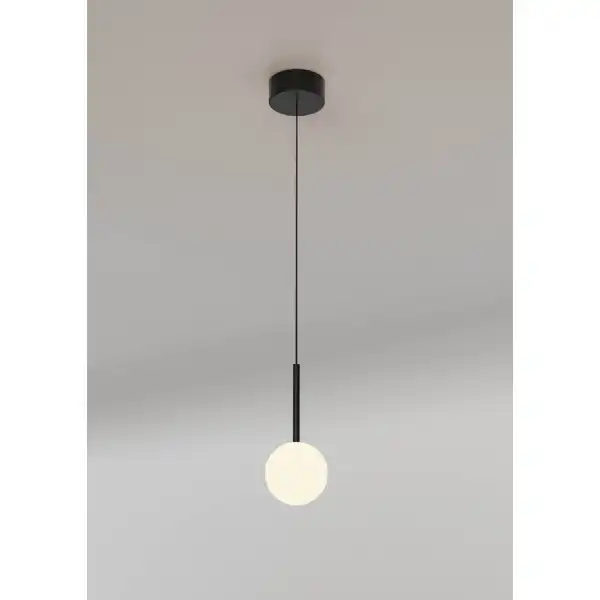 Cellar Pendant 1 Light, Replaceable 5W LEDs, 3000K, Black