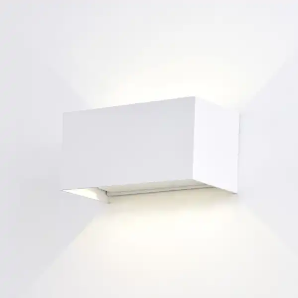 Davos Rectangle Wall Lamp, 4 x 6W LED, 3000K, 2200lm, IP54, White, 3yrs Warranty