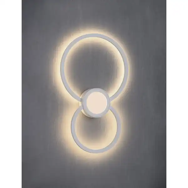 Mural Wall Lamp Circles, Dimmable, 24W, 3000K, 1440lm, White, 3yrs Warranty