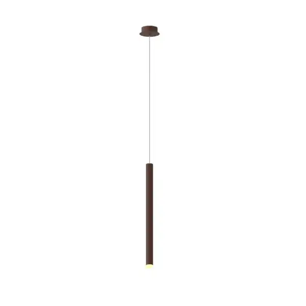 Cala 1 Light Pendant, 6W LED, 3000K, 420lm, Rust Brown, 3yrs Warranty